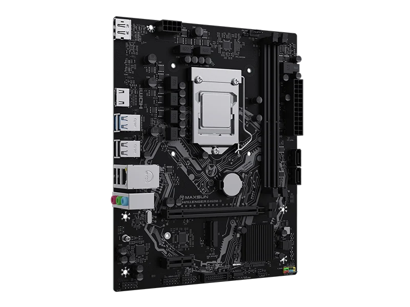 Материнская плата Socket1200, MATX, iB460 (HDMI, DP) MaxSun Challenger B460M-D, 2DDR4, PCIx16, PCIx1 (MS-Challenger B460M-D)