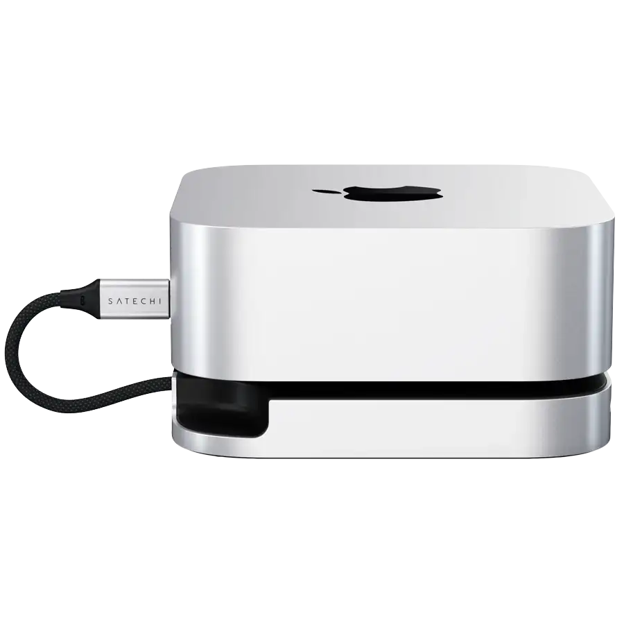 USB хаб Satechi Mac Mini M4 Stand & Hub with SSD Enclosure (ST-GNMMES)