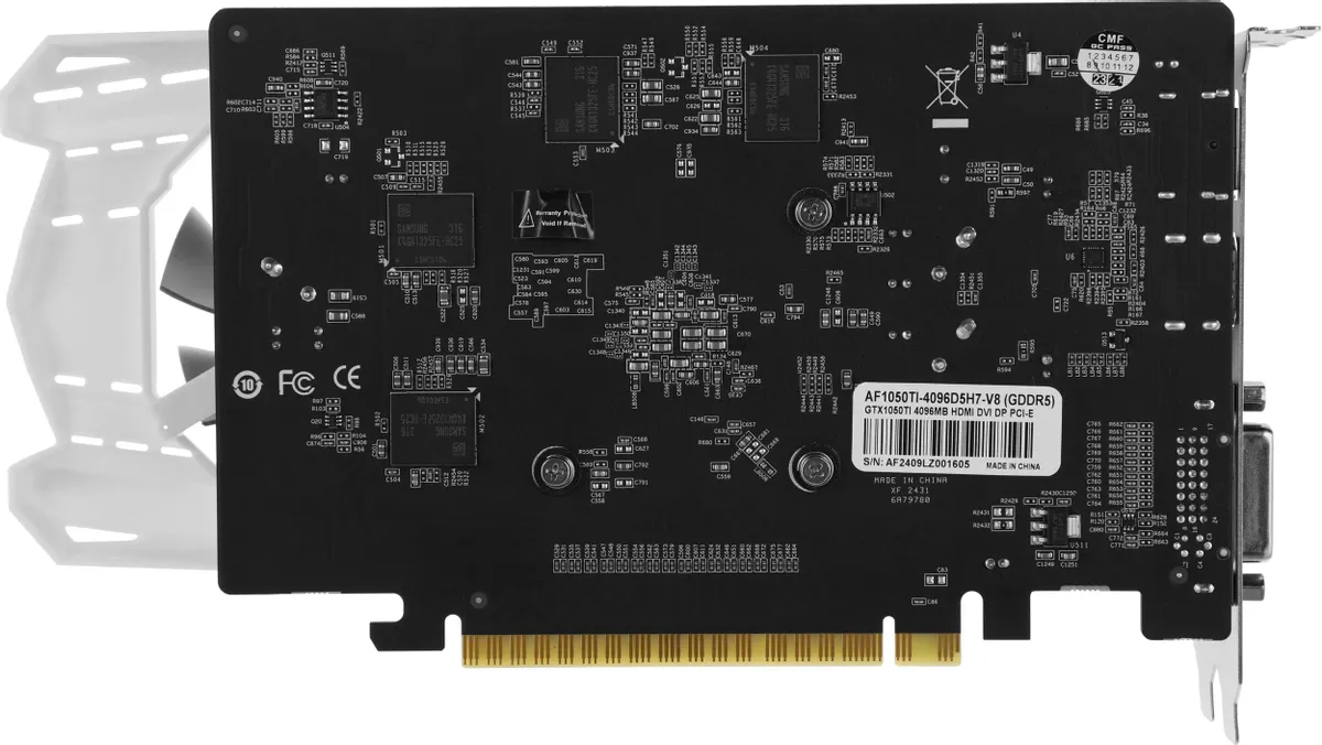 Видеокарта Afox V8 GeForce GTX 1050TI (AF1050TI-4096D5H7-V8)