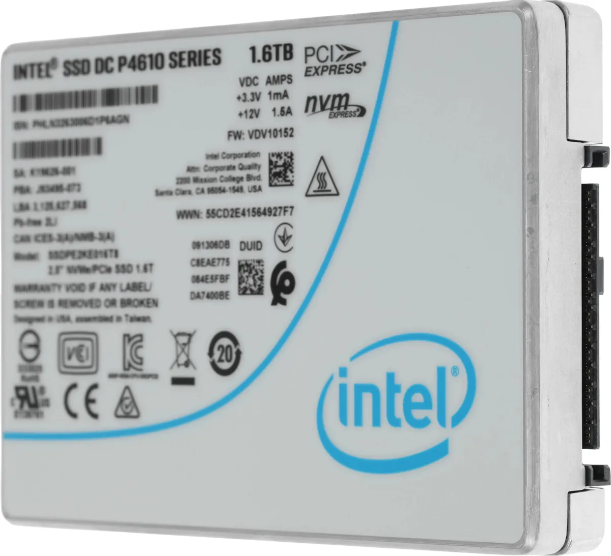 Твердотельный накопитель Intel SSD DC P4610 Series 1.6TB (SSDPE2KE016T801)