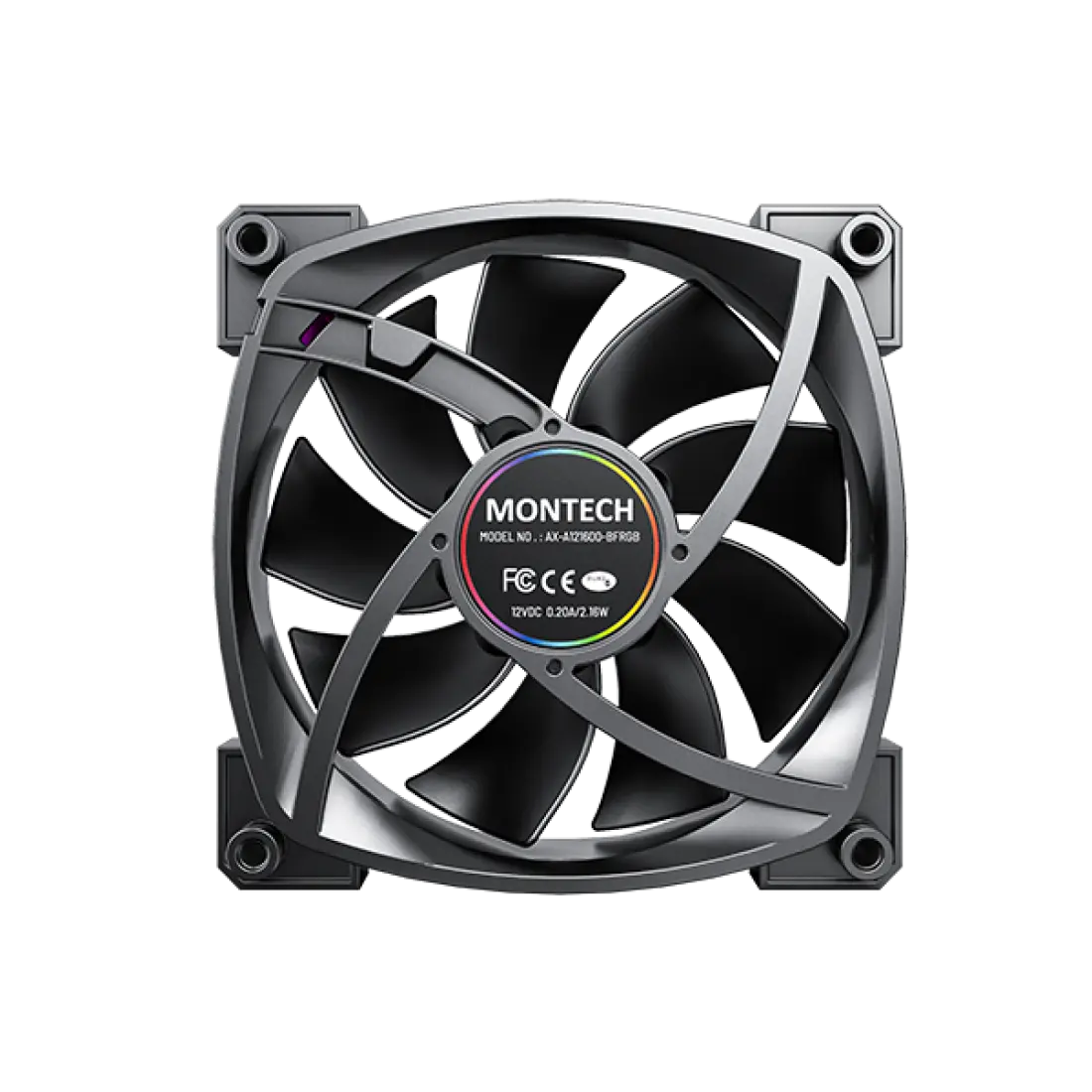 Вентилятор для корпуса Montech AX120 PWM, Черный (AX120 PWM (B))
