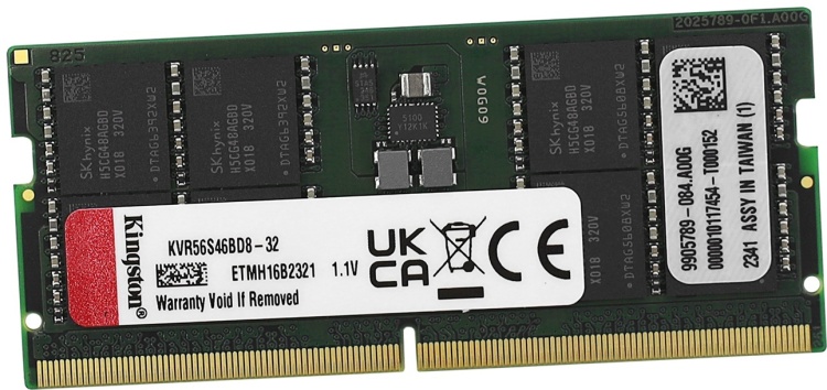 Оперативная память Kingston KVR 32GB DDR5 5600MHz (KVR56S46BD8-32)