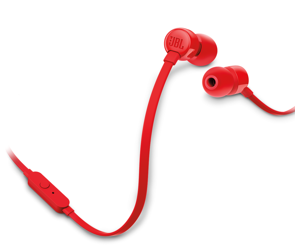 Наушники-гарнитура JBL T110, красный, КИТАЙ (JBLT110RED)