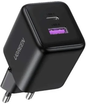 Зарядное устройство на 1C1A, 30W, QC3.0, GanN, черный, X516 (65014) UGREEN