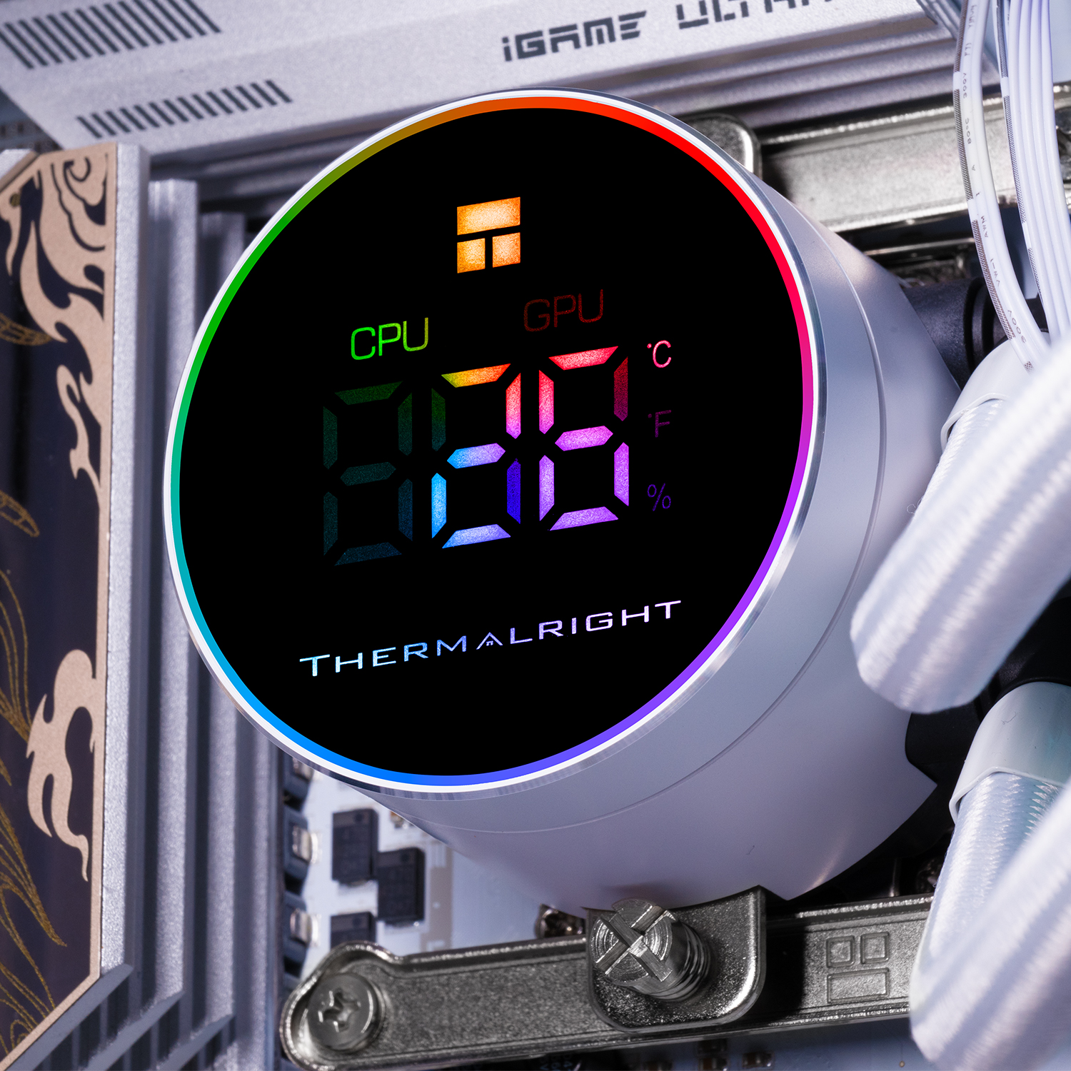 Кулер с водяным охлаждением Thermalright Frozen Magic 360 Digital ARGB WHITE V2 (TL-M12QW)
