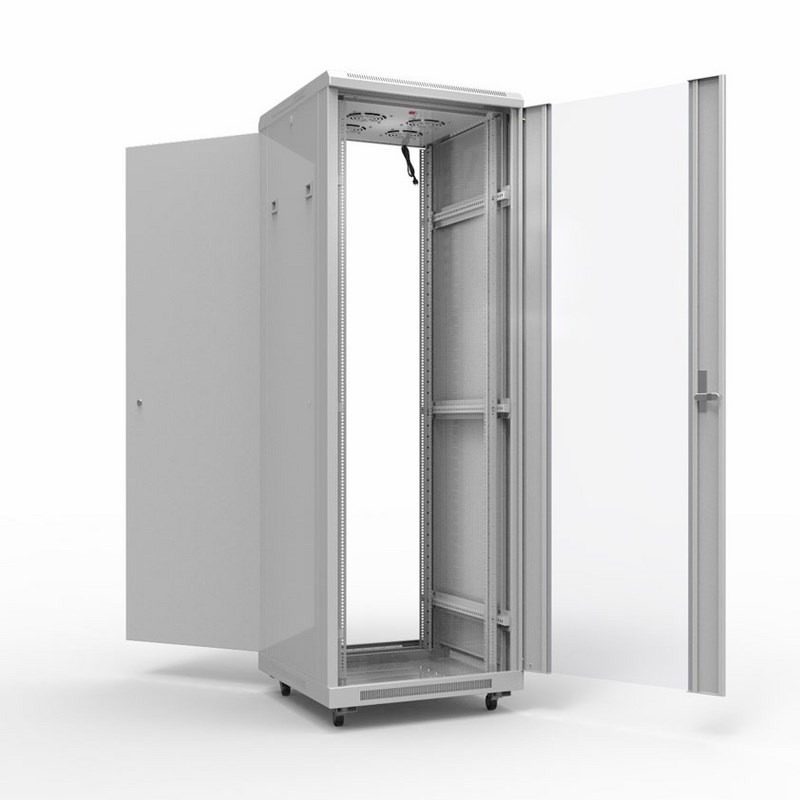 Шкаф серверный ZPAS IT 42U стеклянная передняя дверь задняя металлическая (W-IT-426060-69AA-2-161-FB)