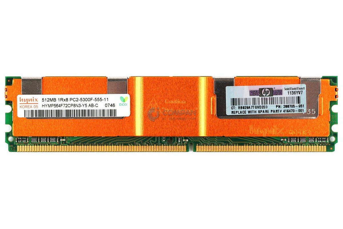 Оперативная память HP 398705-051 1GB 667MHz DDR2 PC-5300 2x512MB Kit (398705-051)