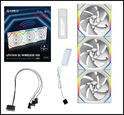 Вентилятор для корпуса Lian Li UNI FAN SL WIRELESS 120 Reverse Blade ARGB 3x120mm (G99.12RSL1W3W.00)