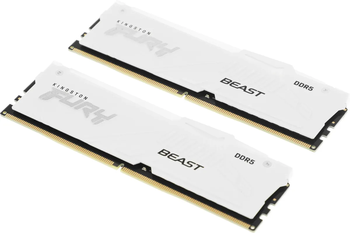 Оперативная память Kingston FURY Beast White RGB 32GB Kit (2x16) DDR5 6000MHz EXPO (KF560C30BWEAK2-32)