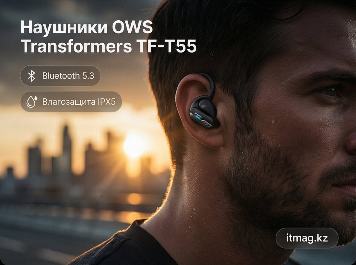 Наушники беспроводные OWS Transformers TF-T55, Black (TF-T55_Black)