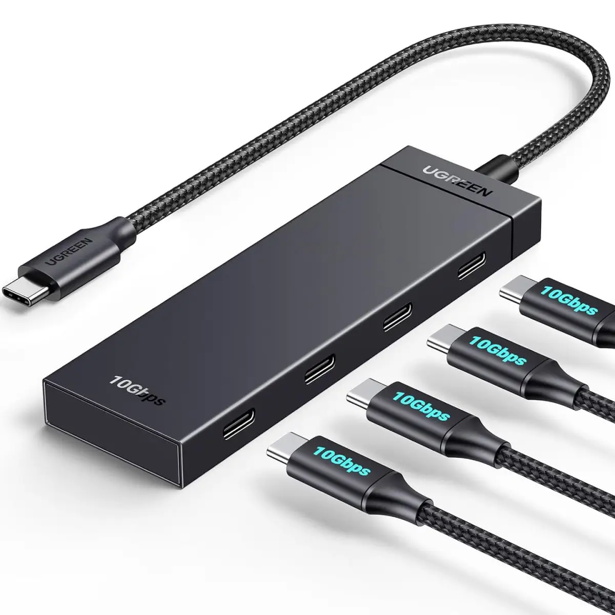 USB-хаб Ugreen CM806 USB 3.2 Type-C to 4хType-C 3.2 Black (35584)