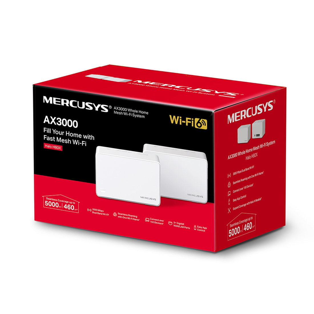 Домашняя Mesh Mercusys Halo H80X(2-pack) (Halo H80X(2-pack))