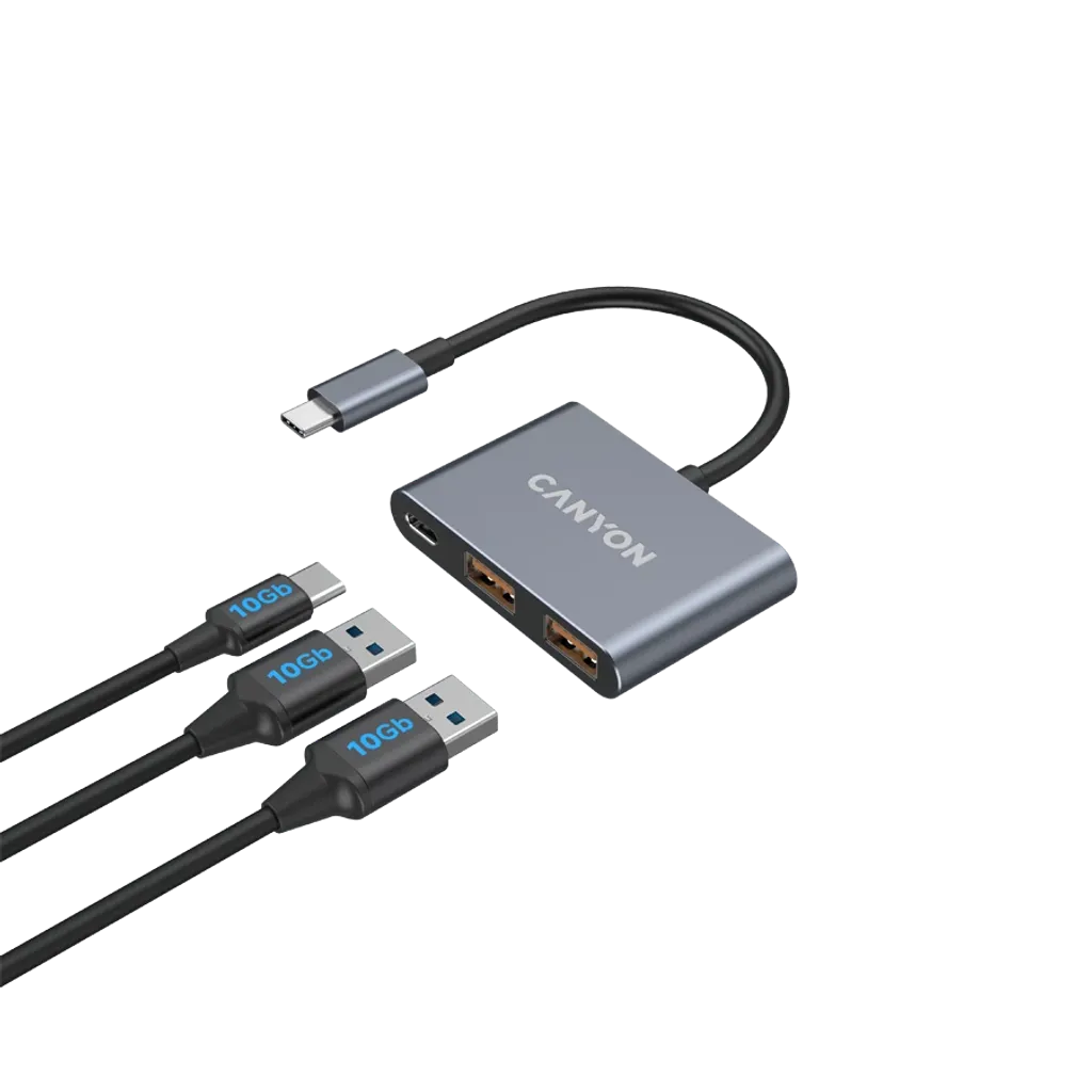 USB-хаб Canyon DS-3 3in1 USB-C Dark Grey (CNS-TDS3)