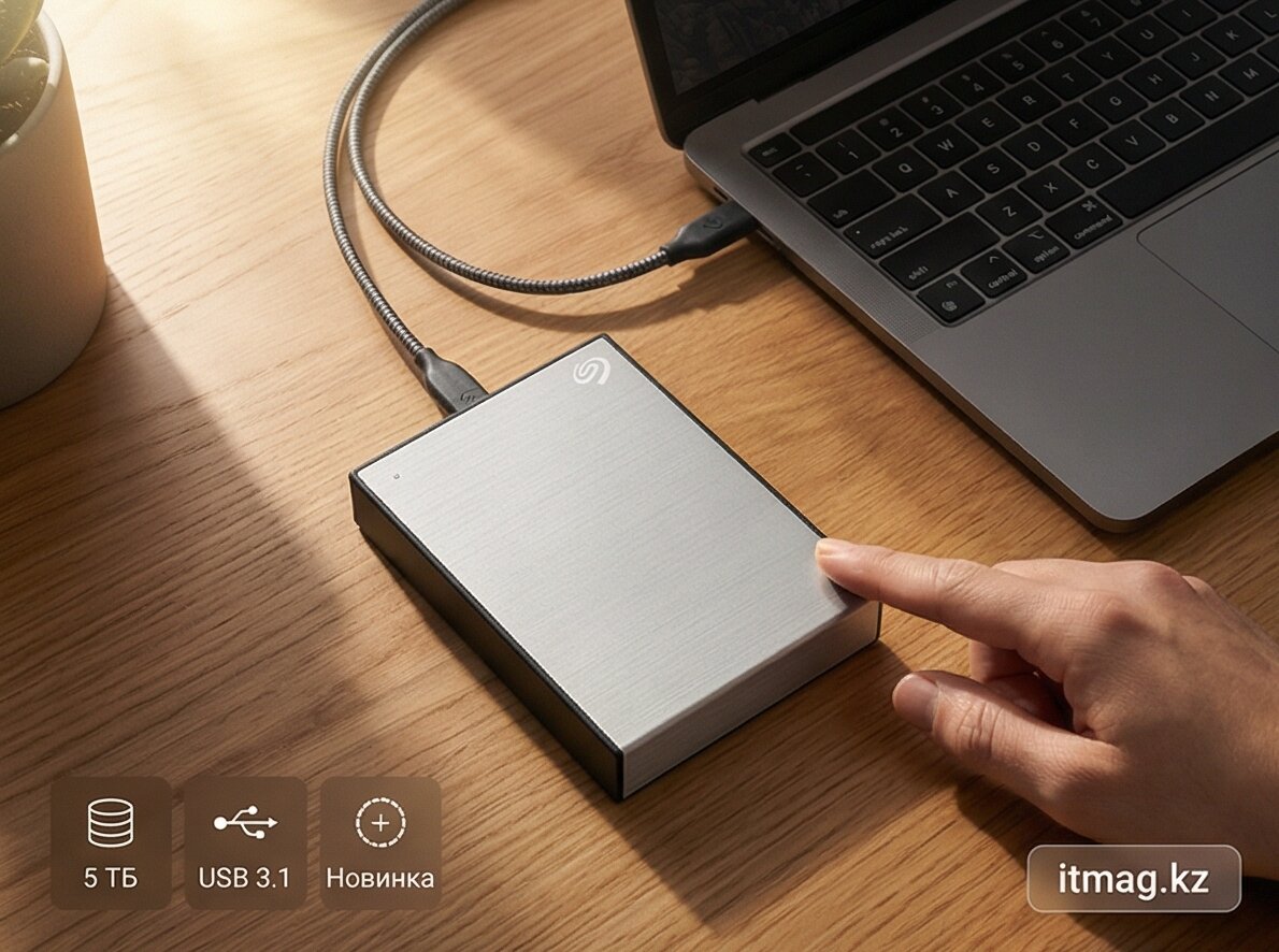 Внешний жесткий диск 5Tb Seagate One Touch Silver USB3.1 (STKZ5000401)