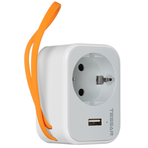 Сетевой фильтр + зарядка Tessan TS-332, grey (TS-332) Сетевой фильтр + зарядка Tessan TS-332, grey (TS-332)