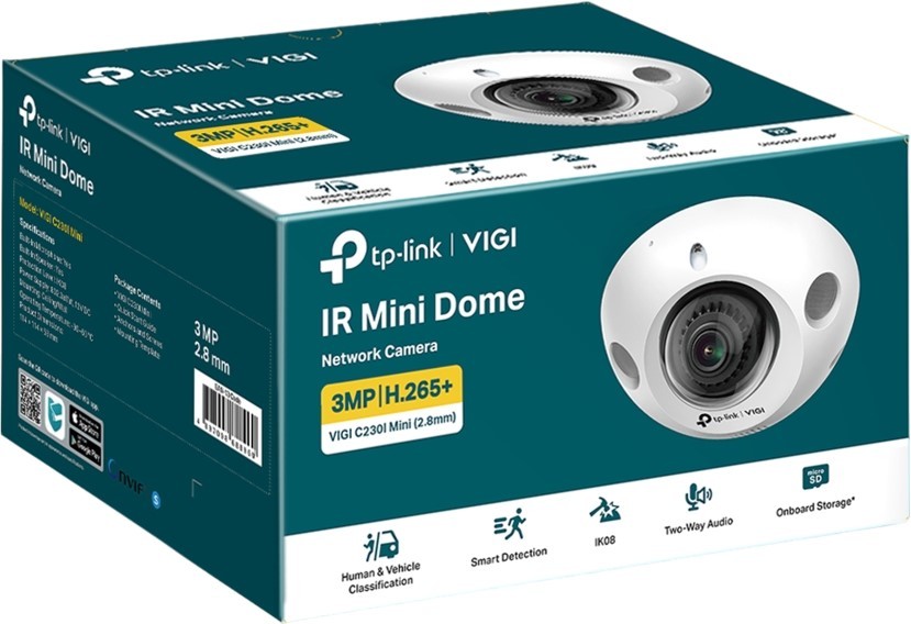 Купольная мини-IP-камера TP-LINK VIGI C230I Mini 3 МП (VIGI C230I Mini(2.8mm)(UN))