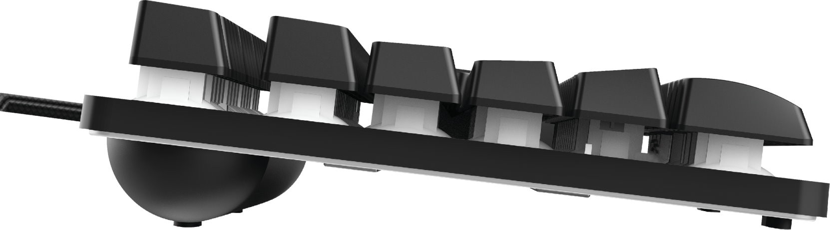 Клавиатура игровая Trust RU GXT 833 THADO черный (23698)