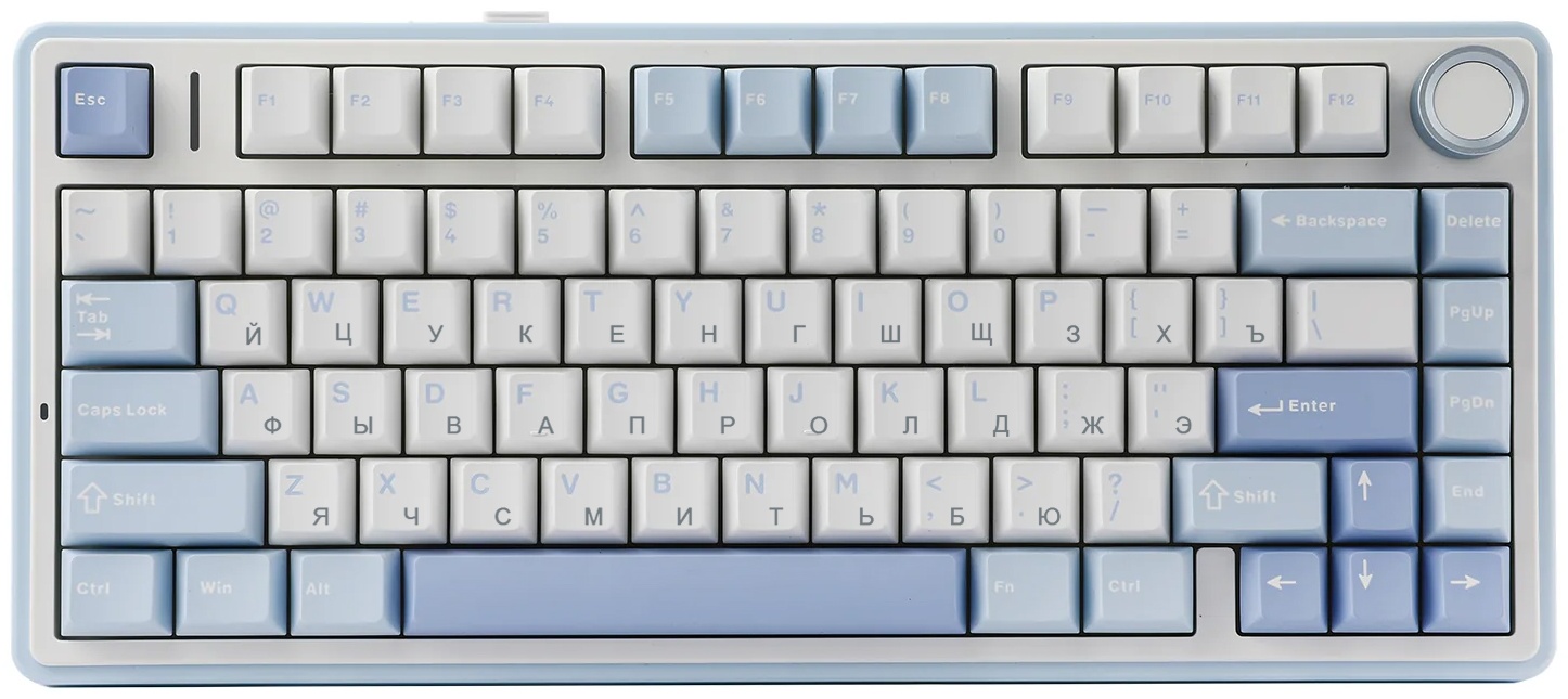 Клавиатура AULA F75, Gray Wood V3 (F75 White+Blue+Purple)