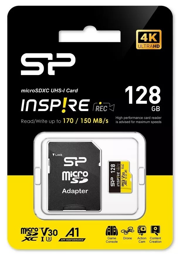 Карта памяти Silicon Power Inspire, 128GB (SP128GBSTXLV3V1NSP)