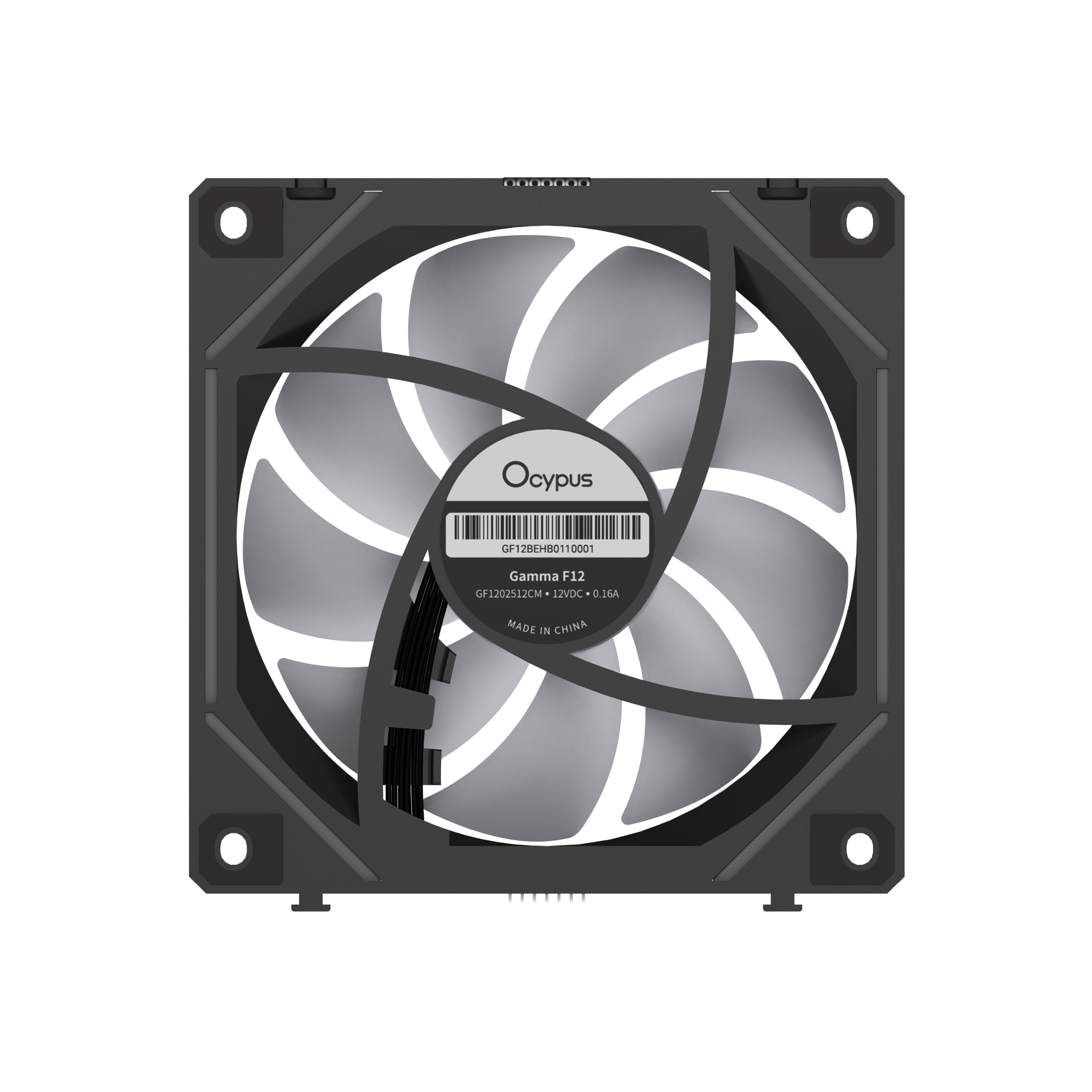 Вентилятор для корпуса Ocypus Gamma F12 UNI BK ARGB REVERSE BLADE (Gamma-F12-BK1AM01U-GL)