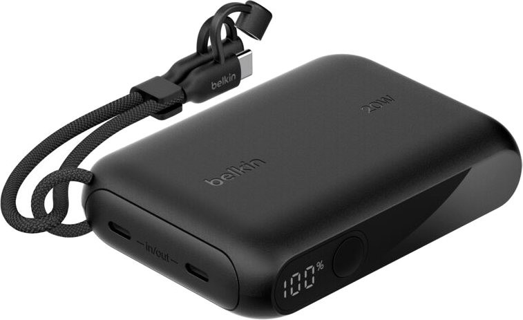 Портативный внешний аккумулятор Belkin 10k PD20W Power Bank with Display, Black (BPB027HQBK)