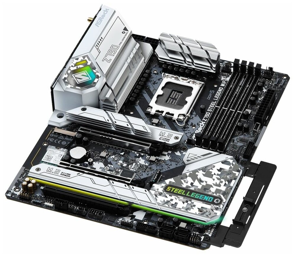 Материнская плата ASRock Z790 STEEL LEGEND WIFI LGA1700 HDMI DP ATX (Z790 STEEL LEGEND WIFI) Материнская плата ASRock Z790 STEEL LEGEND WIFI LGA1700 HDMI DP ATX (Z790 STEEL LEGEND WIFI)