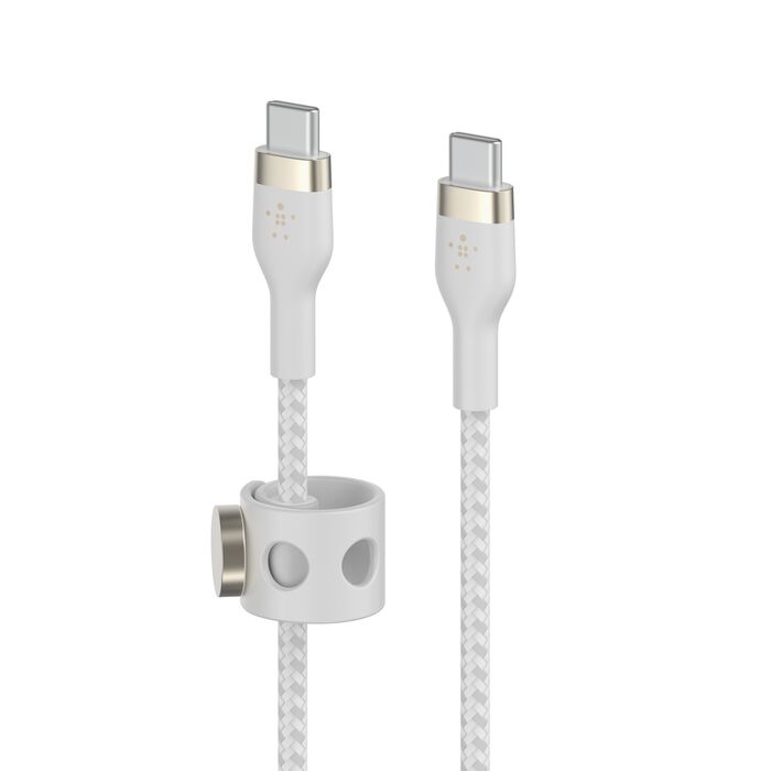 BELKIN  USB-C to USB-C 2.0 Braided silicone, 3M, White (CAB011BT3MWH)