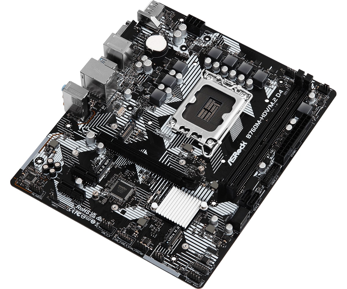  Материнская плата ASRock B760M-HDV/M.2 D4 LGA1700 mATX (B760M-HDV/M.2 D4)