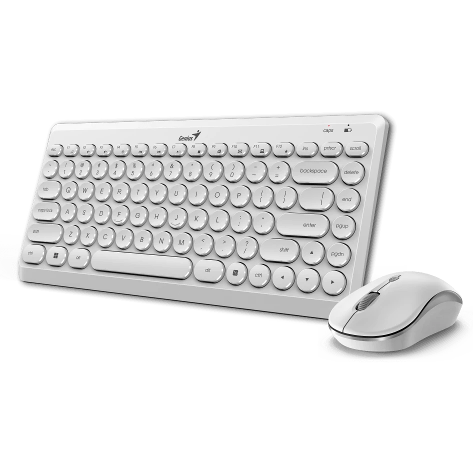 Клавиатура Genius LuxeMate Q8000, + мышь, White, (31340013411)
