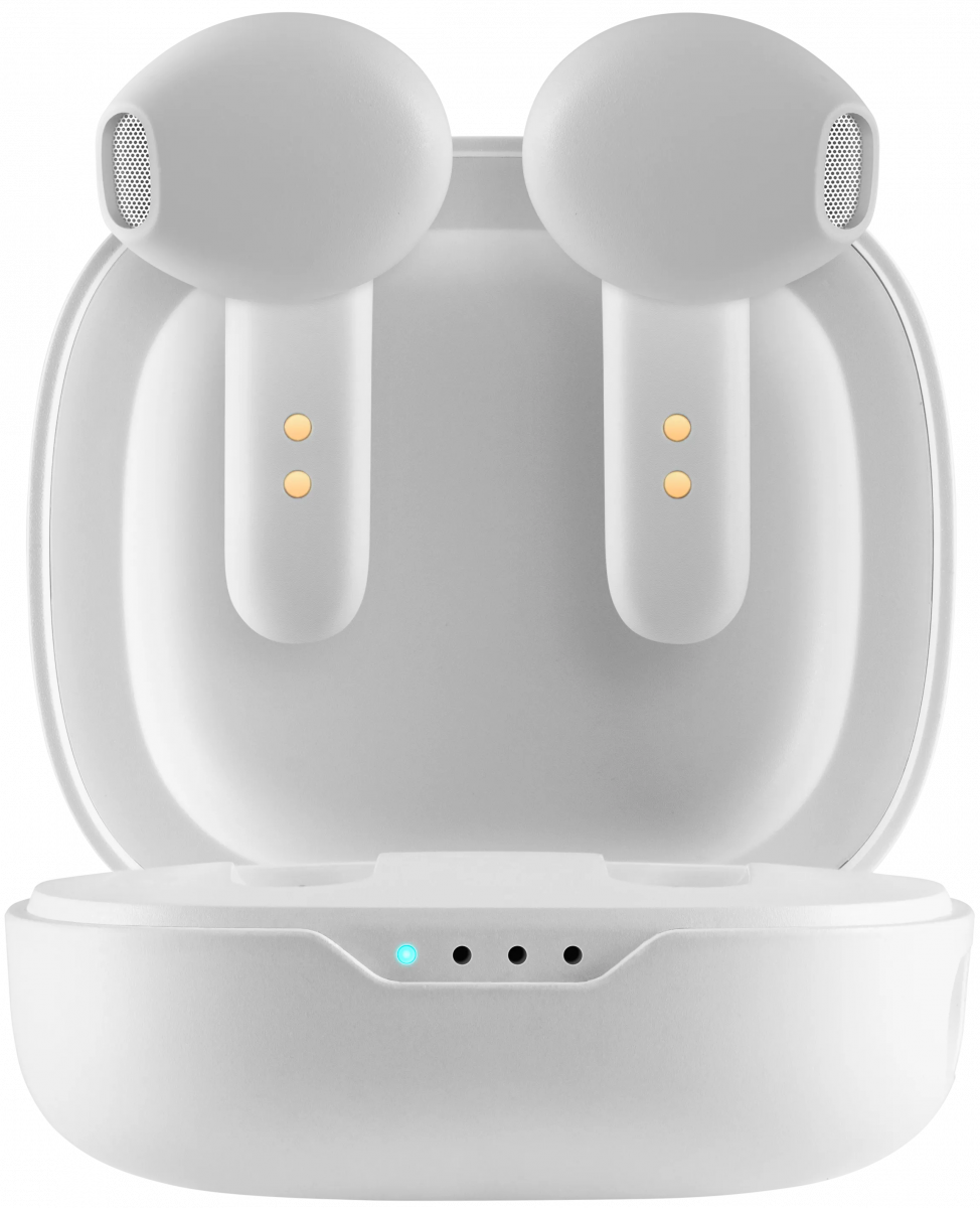 Наушники-вкладыши беспроводные Defender Twins 920 белый (63920) - 68830 (920 белый 63920)