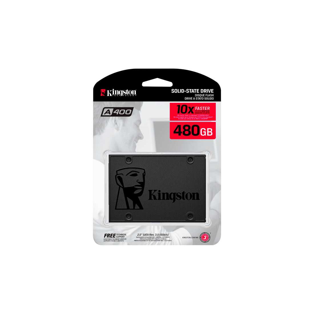 Твердотельный накопитель SSD-накопитель Kingston A400 480Gb SA400S37/480G (SA400S37/480G)