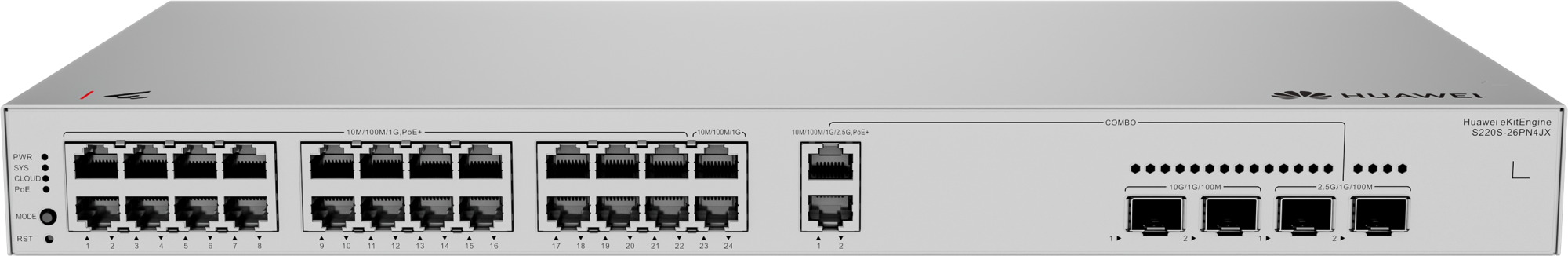 Коммутатор Huawei S220S-26PN4JX PoE  (98012521)