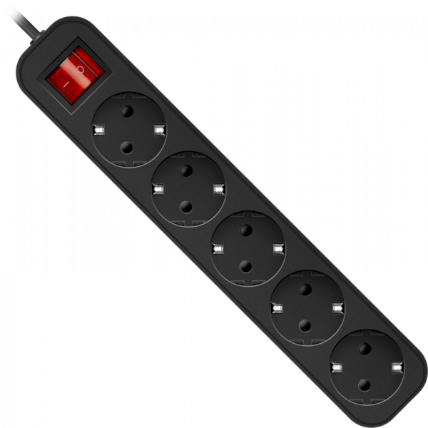 Удлинитель DEFENDER с заземлением G550 5 м, 5 розеток (99343) Удлинитель DEFENDER с заземлением G550 5 м, 5 розеток (99343)