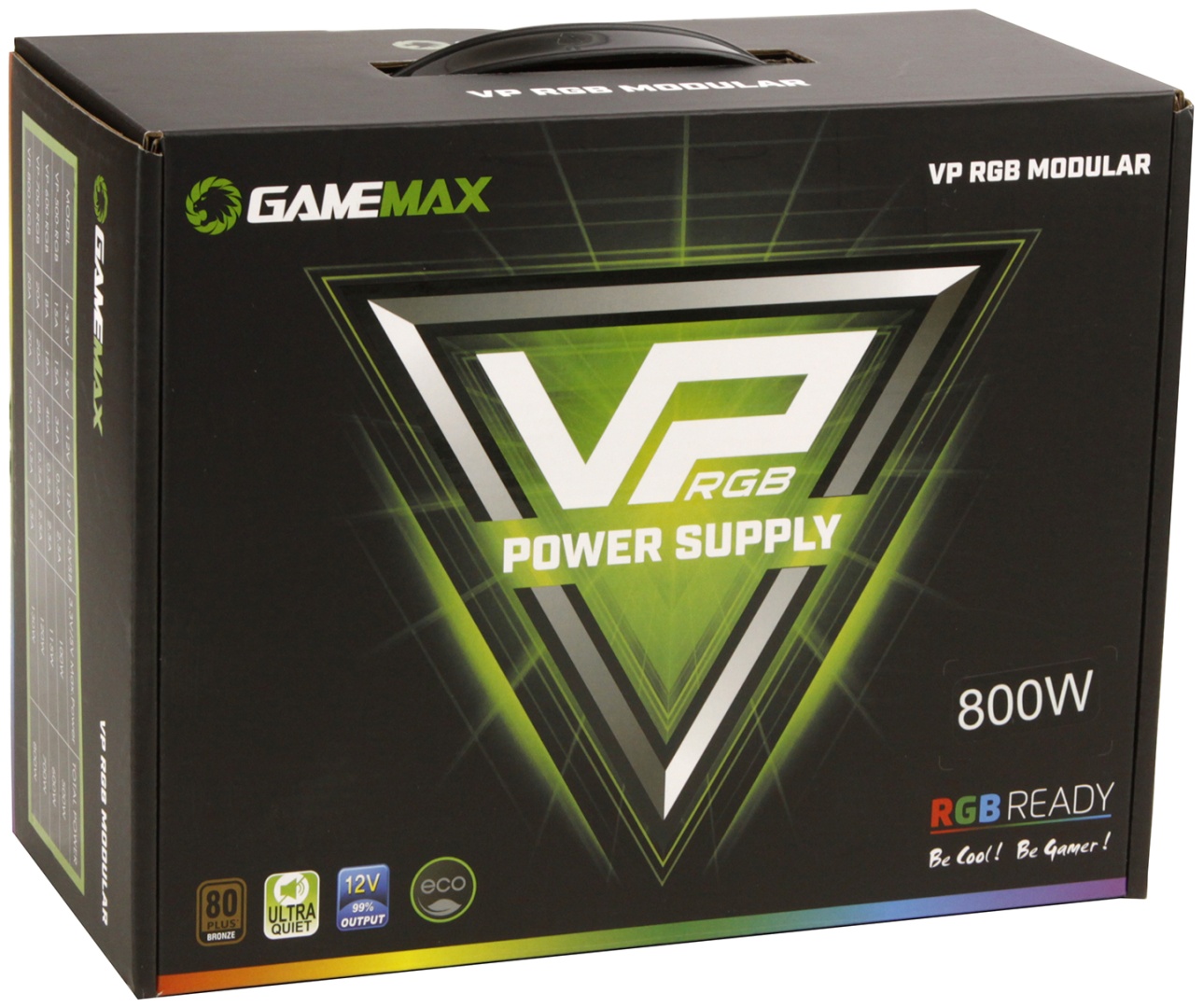 Блок питания ATX 800W GameMax VP-800-RGB Modular, Bronze (VP-800-RGB MODULAR)