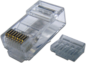 Коннектор RJ45 UTP 8P8C, универсальный, cat.6, 100 шт. (TWT-PL45-8P8C-6)