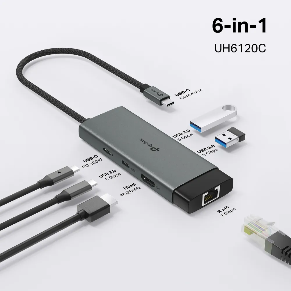 USB Хаб 6 в 1 Tp-Link UH6120C (UH6120C(UN))