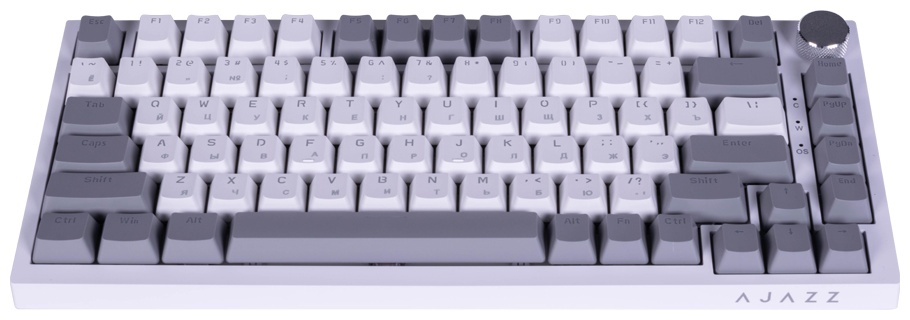 Клавиатура Ajazz AK820, White, Red Switches (AK820 RED SWITCH WHITE BACKLIT (GRAY-WHITE))