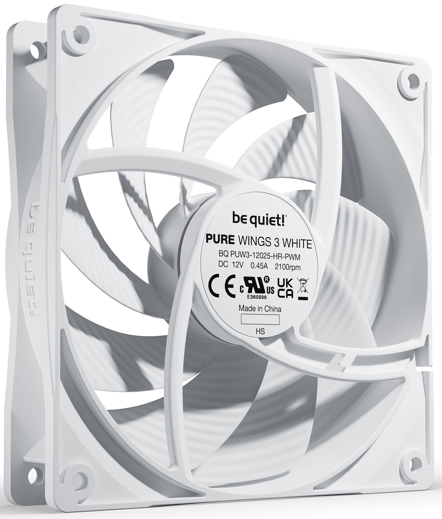 Вентилятор для компьютерного корпуса Bequiet! Pure Wings 3 120mm PWM high-speed White (BL111)