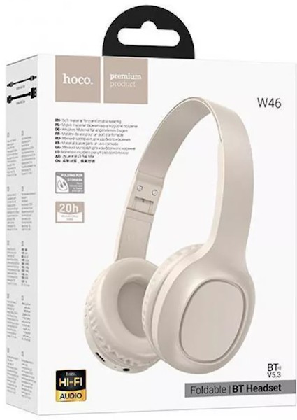 Наушники накладные Hoco W46 Charm, milky white (W46 Charm, milky white)