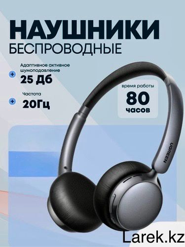 Гарнитура UGREEN Studio Plus HP207 Bluetooth, Серебристо-Черный (75630) 