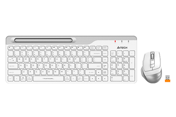 Клавиатура + мышь A4Tech Fstyler FB2535C, Icy White, Bluetooth, USB (FB2535C/ICY WHITE)