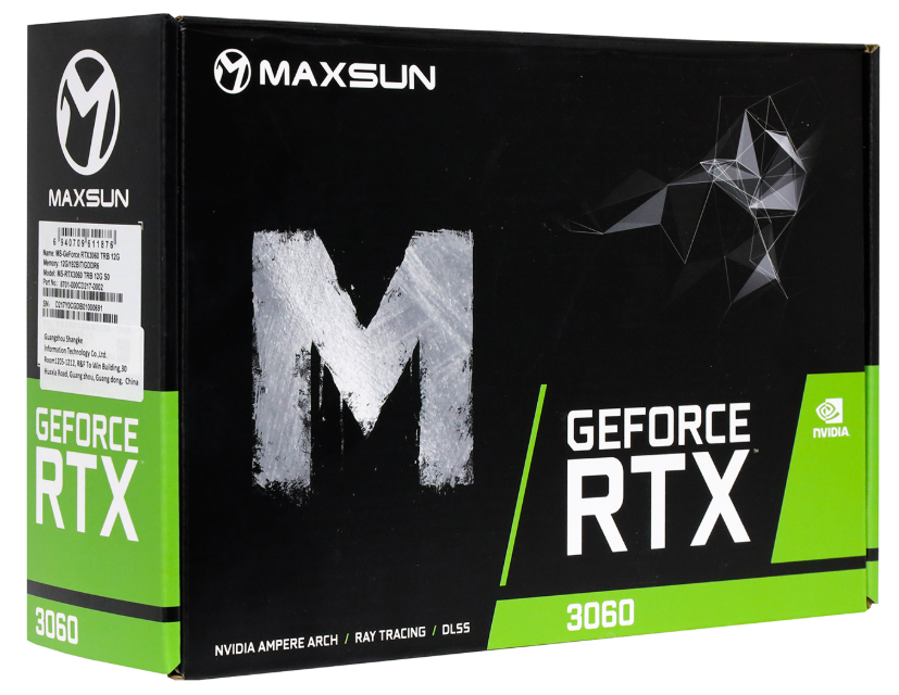Видеокарта MaxSun RTX 3060 TRB 12G (MS-RTX3060 TRB 12G)