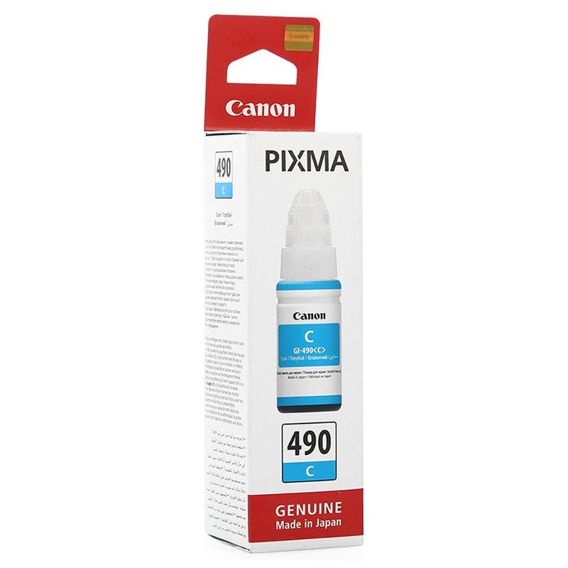 Водорастворимые чернила для принтера Canon GI-490 Cyan (0664C001)