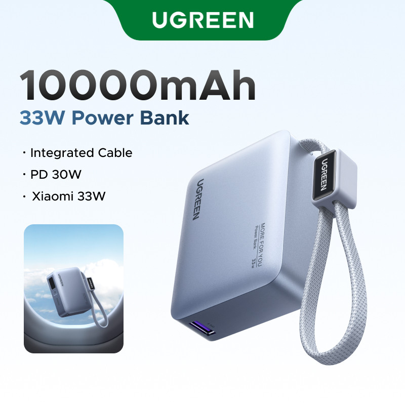Мобильный аккумулятор UGREEN Power Bank, 10000mAh, 33W, 2С, PB584 (75173B)