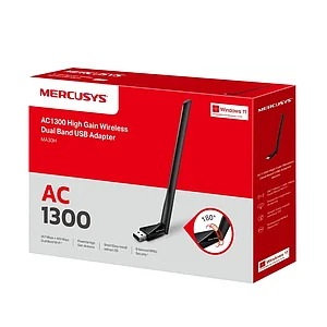 Сетевой адаптер беспроводной USB высокого усиления AC1300 Mercusys  MA30H (MA30H(EU))