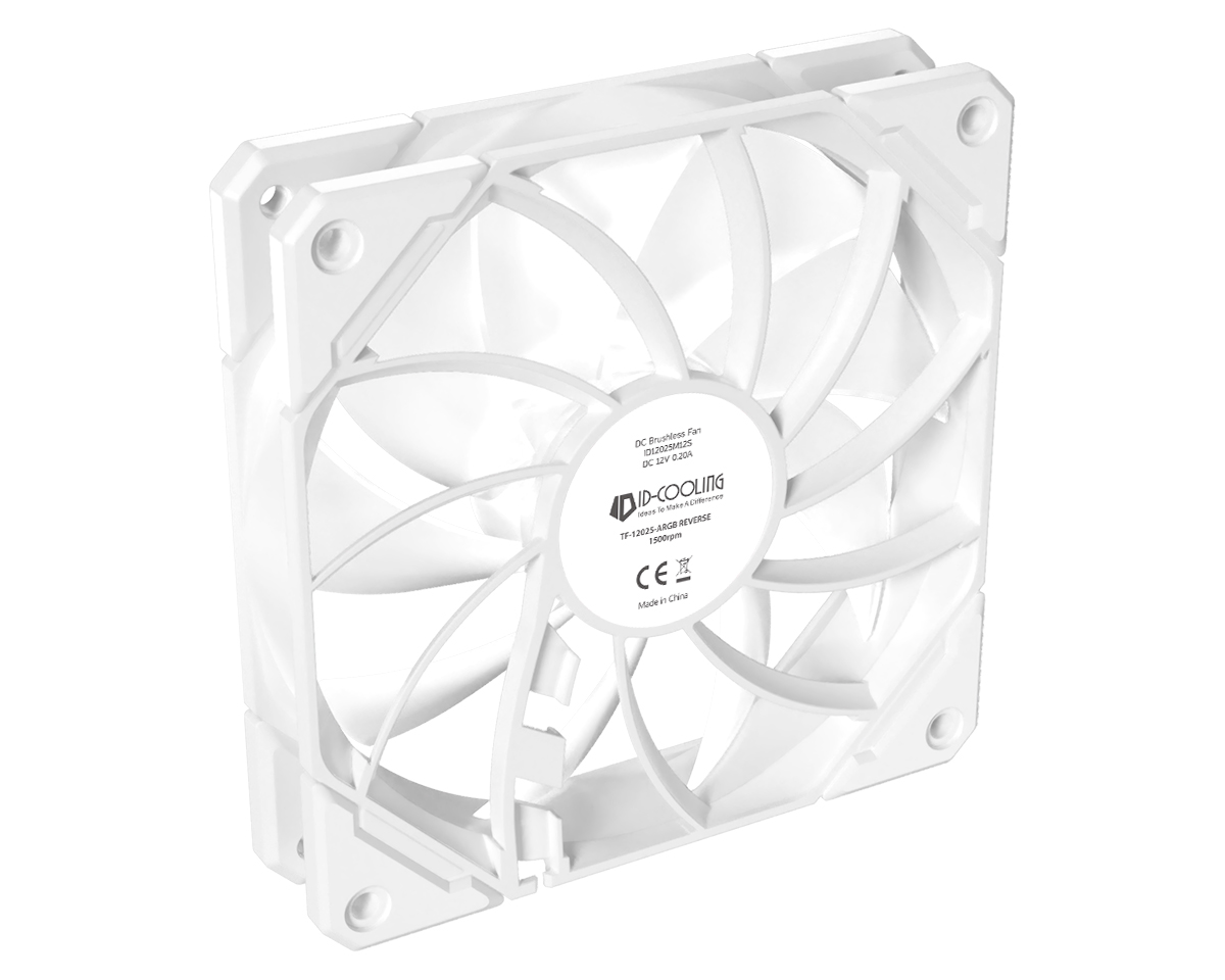 Вентилятор для корпуса ID-Cooling TF-12025-PRO ARGB REVERSE WHITE (TF-12025-PRO-ARGB REVERSE WHITE)