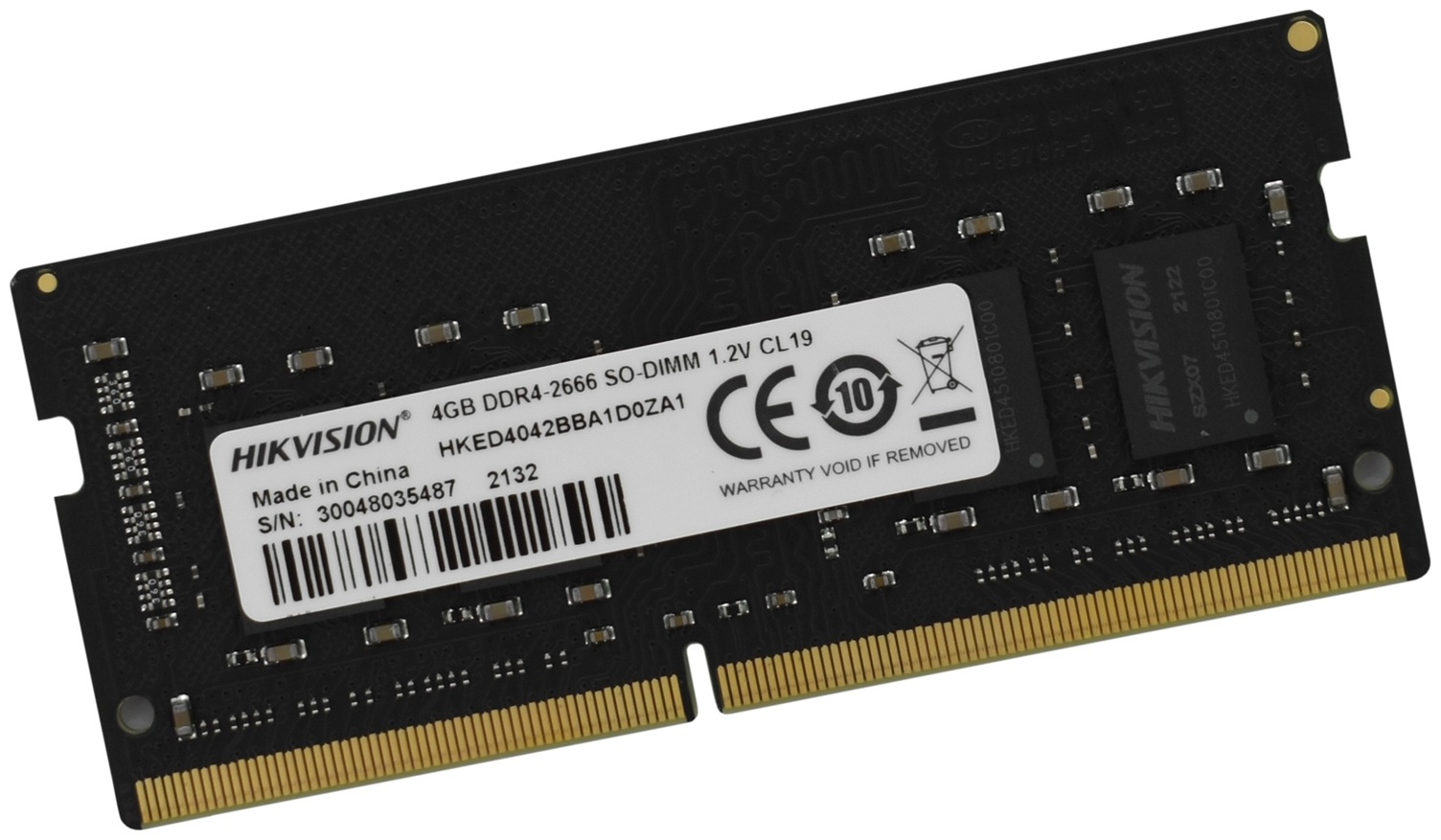 Оперативная память для ноутбука SO-DIMM Hikvision S1 (Neo) DDR4  4 GB 2666MHz (HKED4042BBA1D0ZA1)