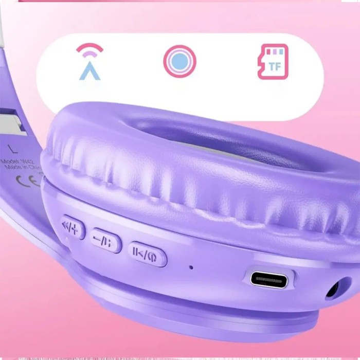 Наушники накладные Hoco W42 Cat Ears over-ear, purple grape (W42 Cat Ears over-ear, purple grape)