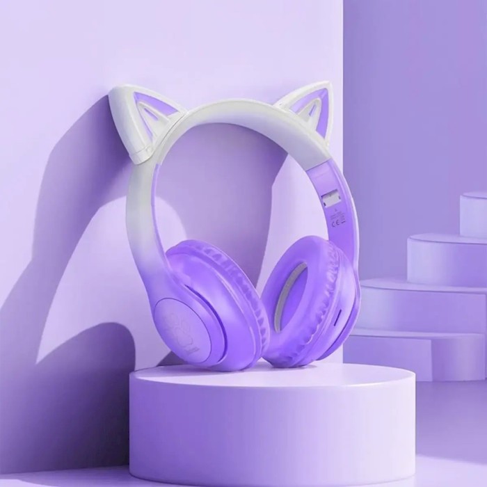 Наушники накладные Hoco W42 Cat Ears over-ear, purple grape (W42 Cat Ears over-ear, purple grape)