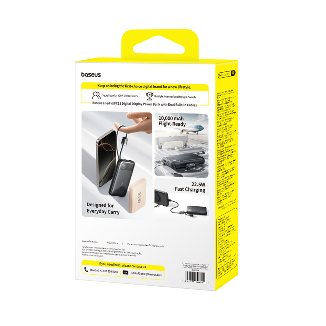 Портативный внешний аккумулятор Baseus EnerFill FC11, 10000mAh 22.5W - Black (E0027R04)